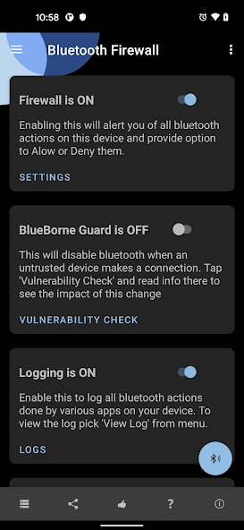 Bluetooth Firewall Trial