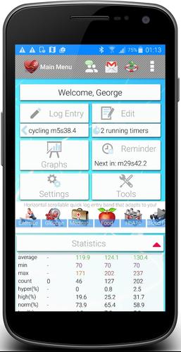 Diabetes, Blood Pressure, Health Tracker App