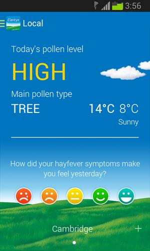 Clarityn's UK pollen forecast