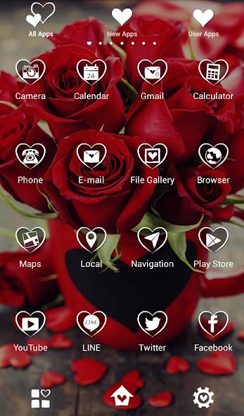 Cute wallpaper-Roses & Hearts