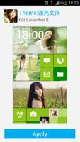 Launcher8 theme Beautiful girl