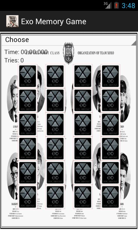 Exo Memory Game