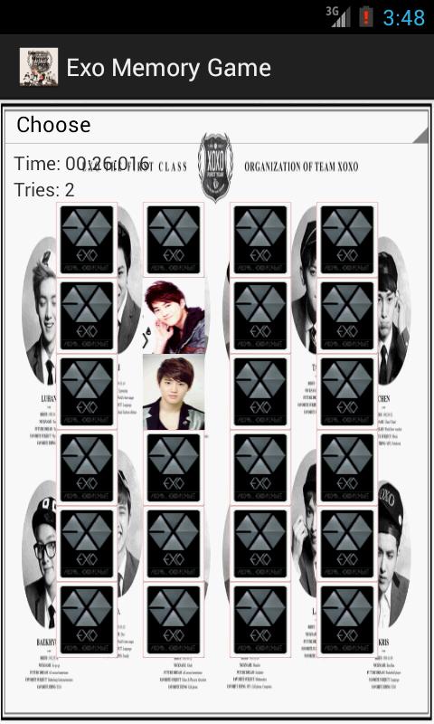 Exo Memory Game