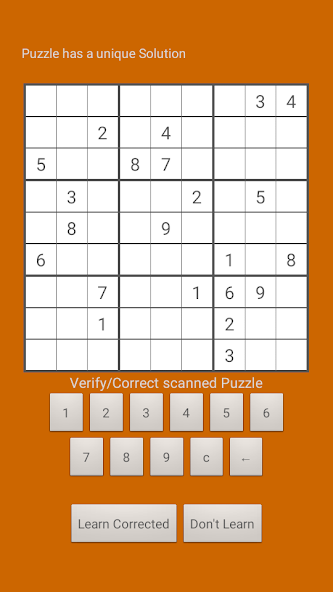 Sudoku Scan&Solve