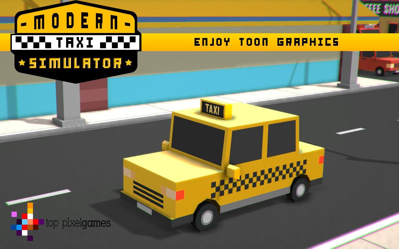 Modern Taxi Simulator Pixel 3D