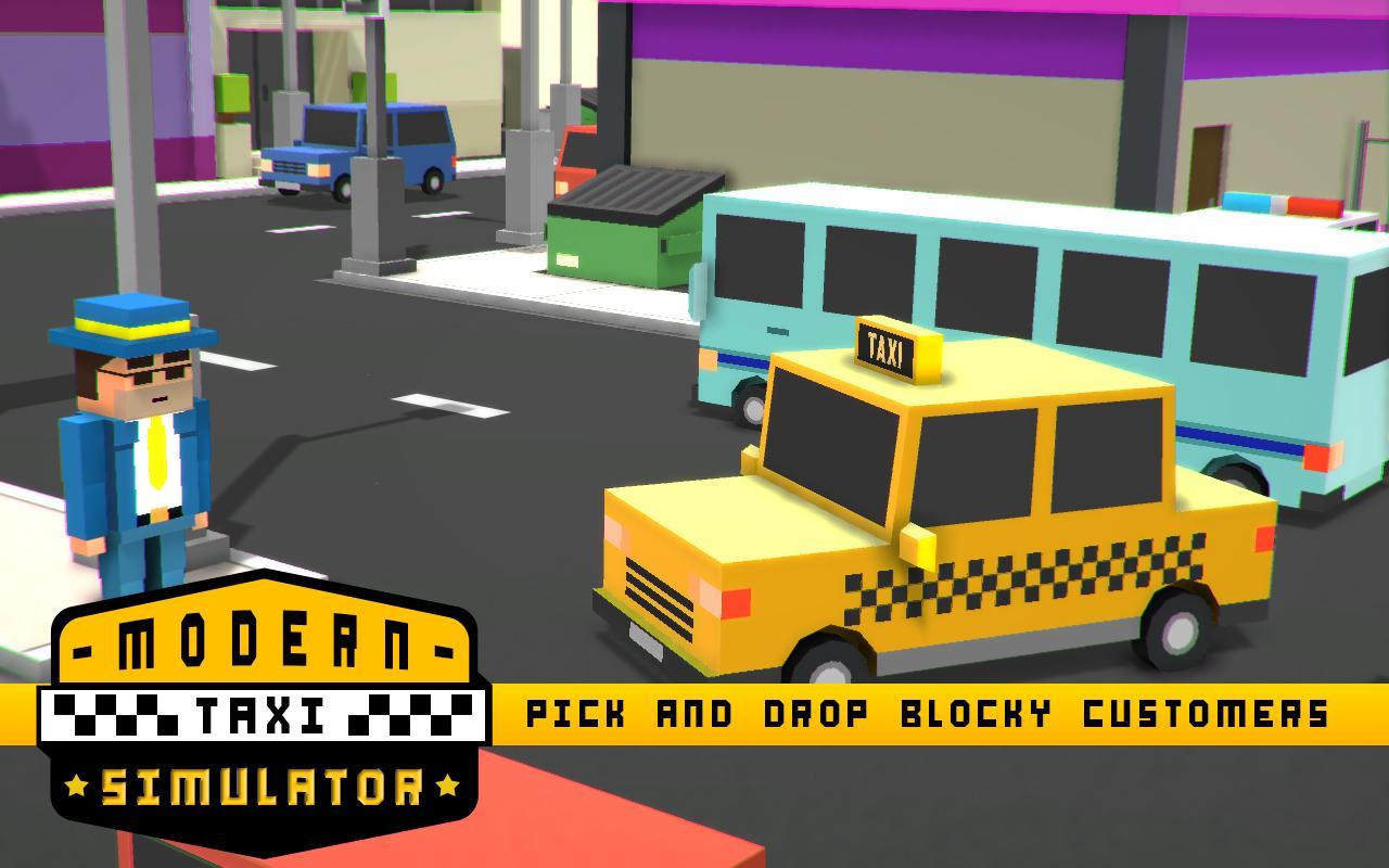 Modern Taxi Simulator Pixel 3D