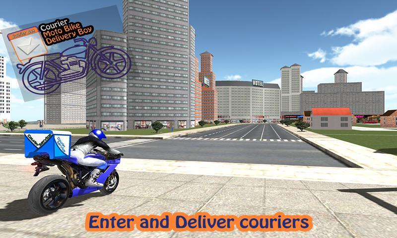 Courier Moto Bike Delivery Boy