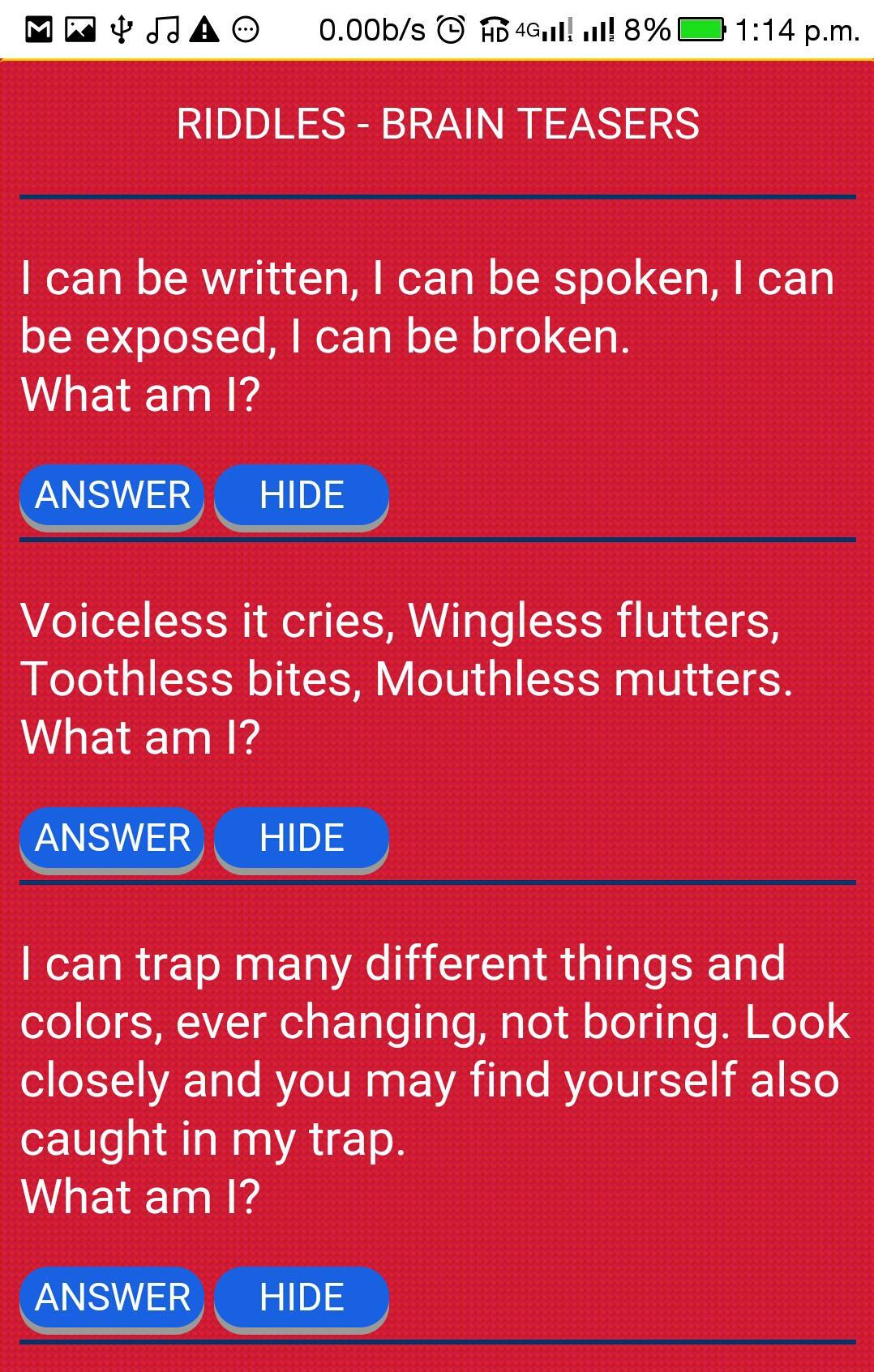 Riddles/Brain Teasers