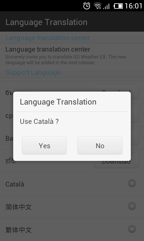 Catalan Language GO Weather EX