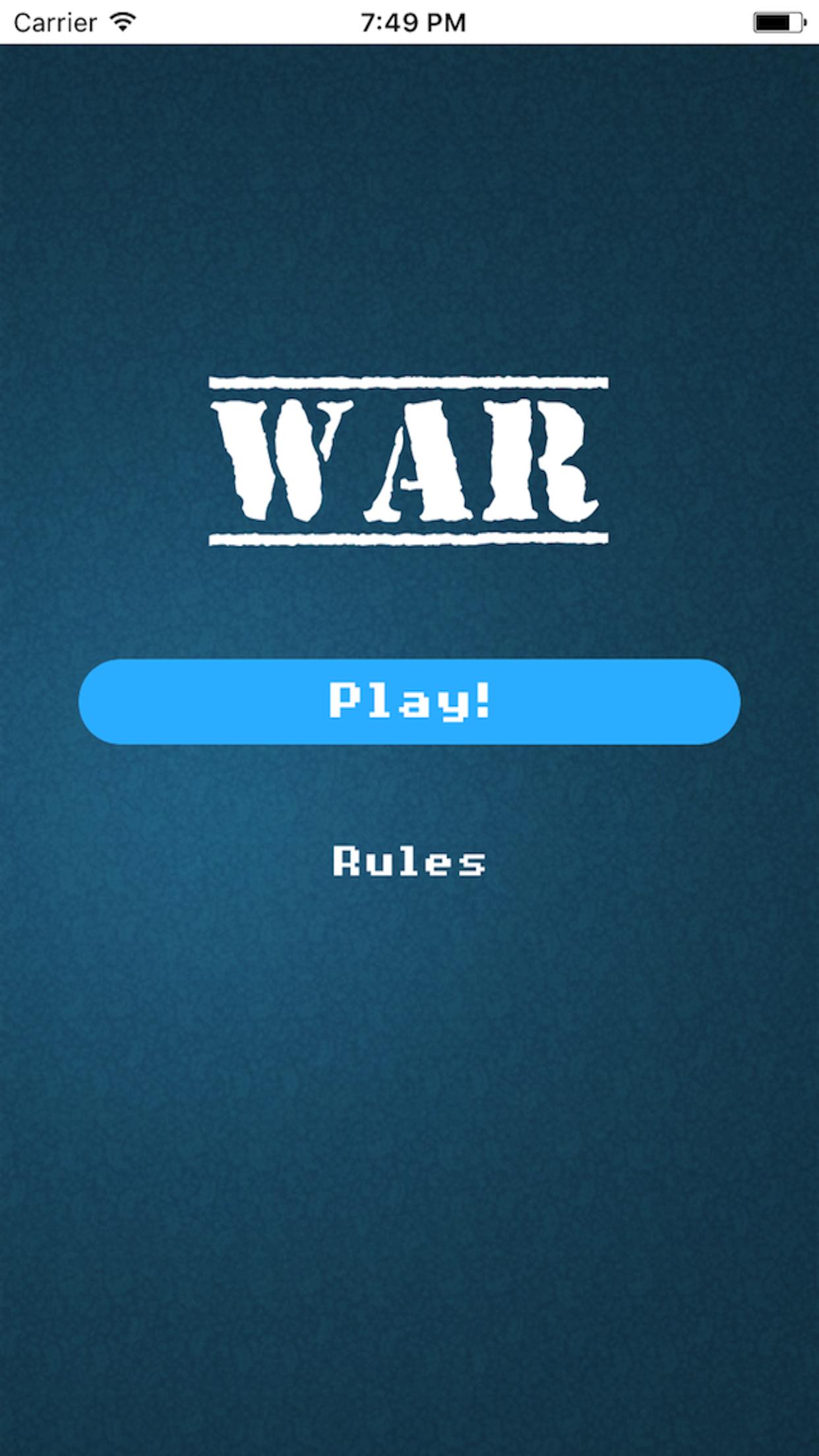 Mobile War Card Game