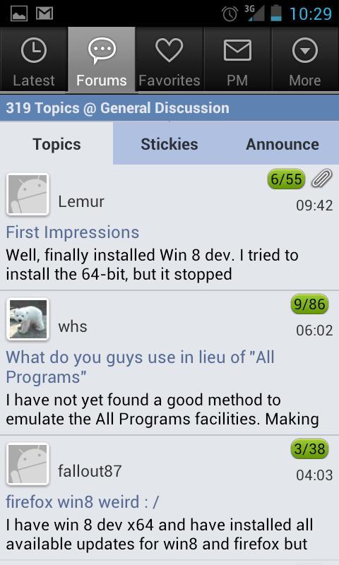 Eight Forums