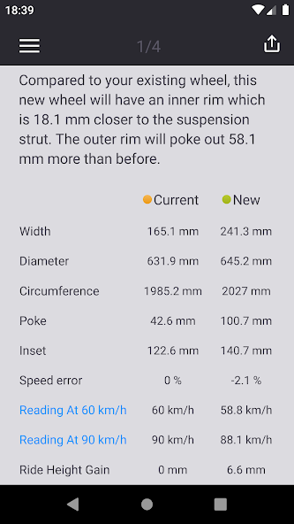 Tire Size Calculator: Car tool