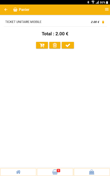 M-Ticket Car Jaune