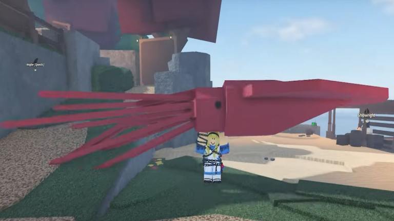 Как поймать колоссального кальмара в Roblox fisch