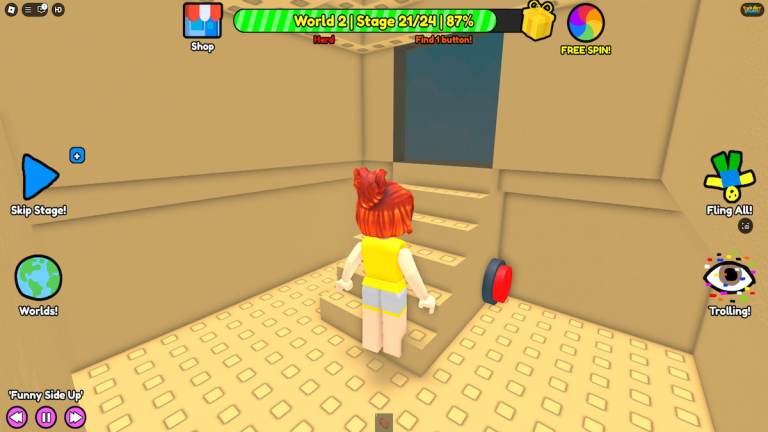 Roblox는 연습 버튼을 찾습니다
