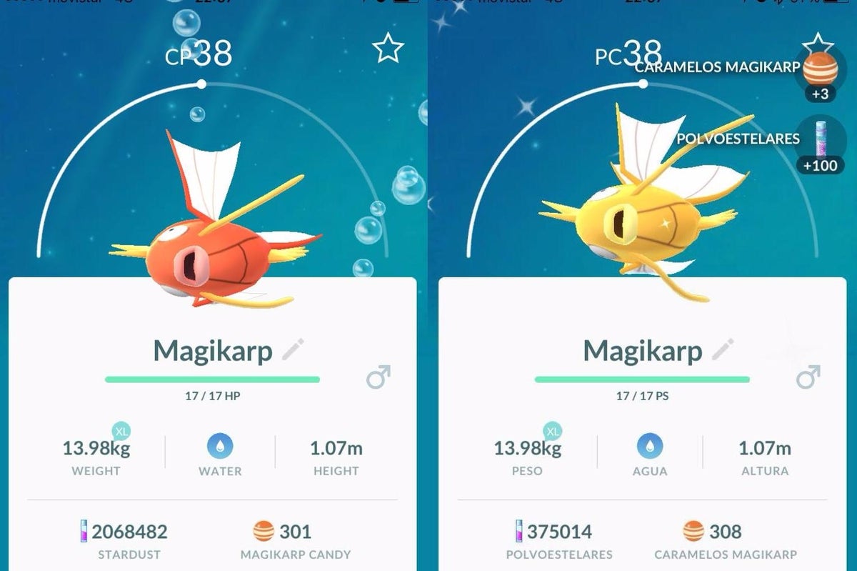 PokémonGoShinies-如何捕捉闪亮的Magikarp，Red Gyarados以及我们对其他闪亮神奇宝贝的了解