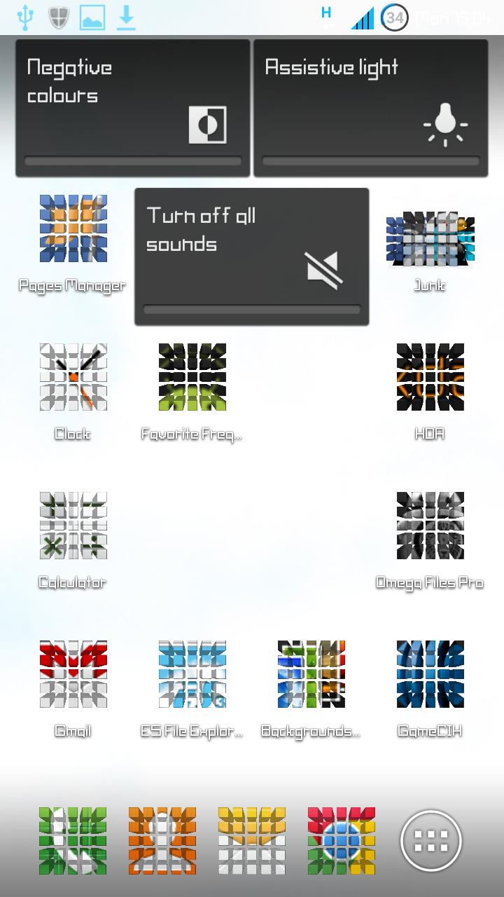 Perspective cubes icons