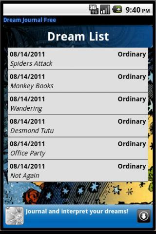 Dream Journal Demo
