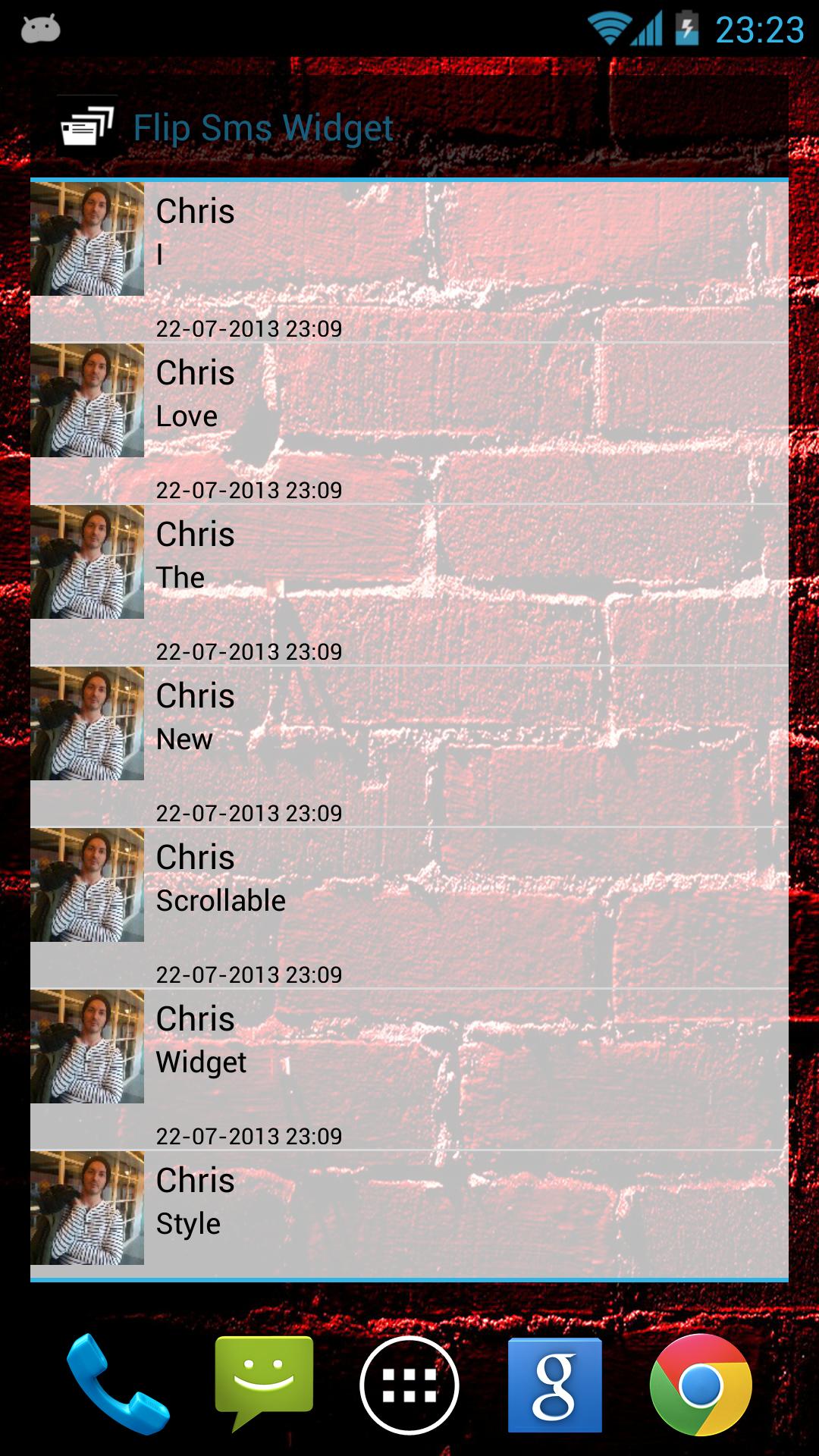 Flip Sms Widget Free