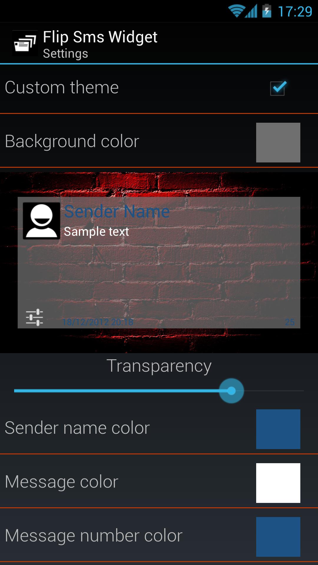 Flip Sms Widget Free