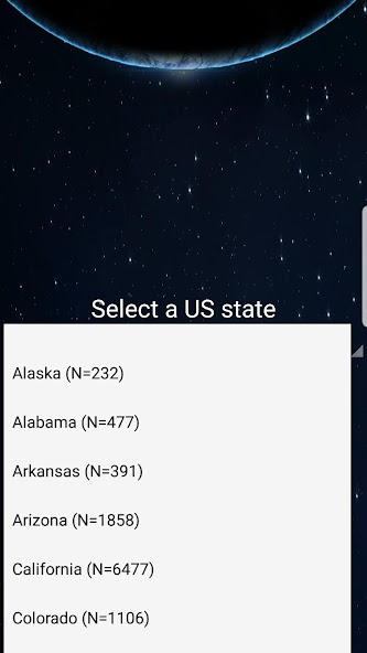 UFO: The USA map