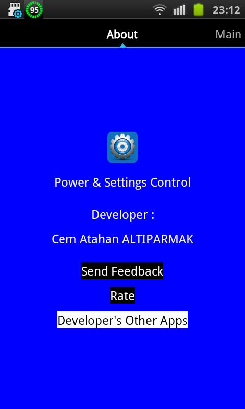 Power & Settings Control