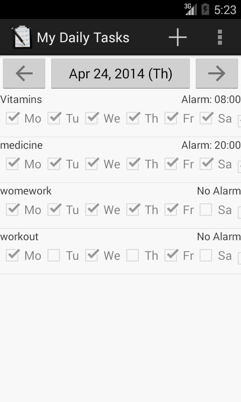 My Daily Tasks