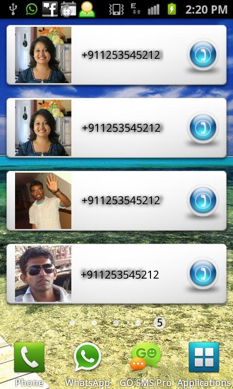 Favorite Contacts Dialer