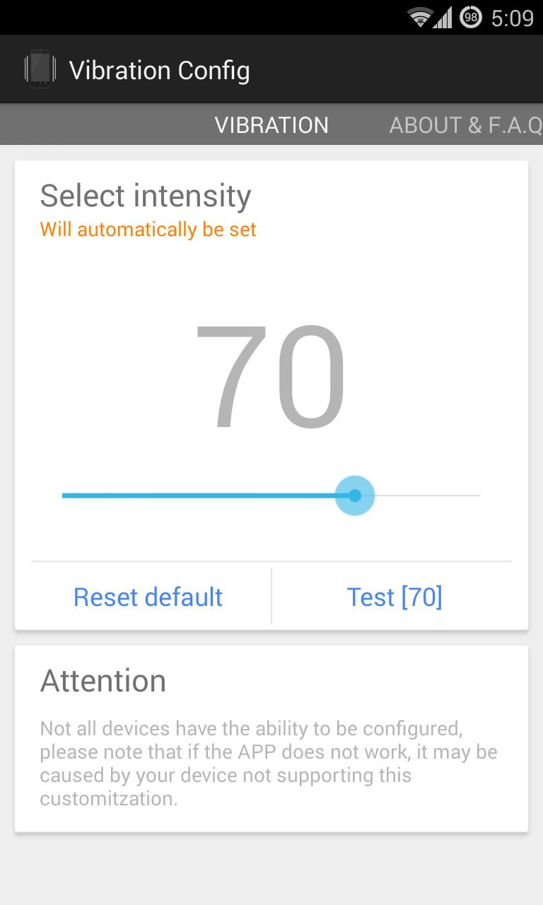 Vibration Config, Nexus 4 & 5