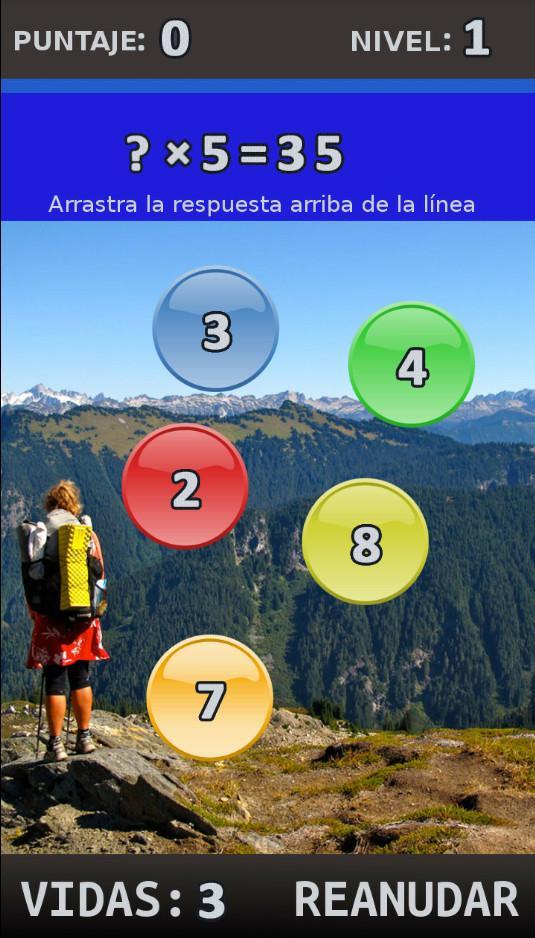 Spanish Maths + Algebra Game