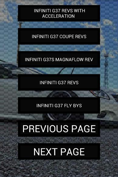 Engine sounds of G37