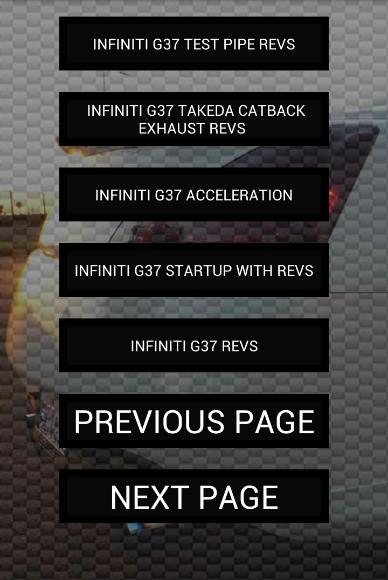 Engine sounds of G37