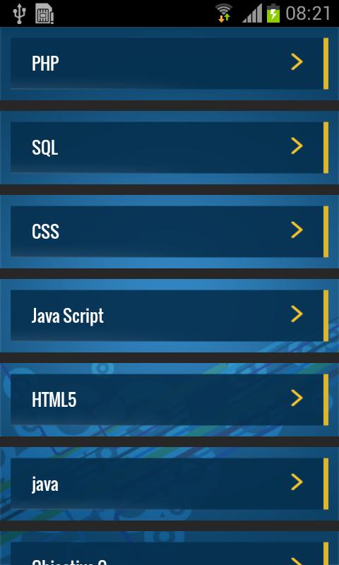 Android,Java,PHP,Objective C