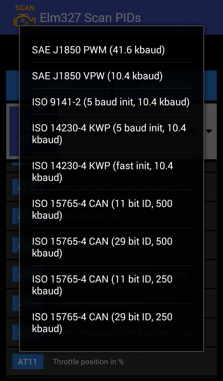 Elm327 Scan PIDs