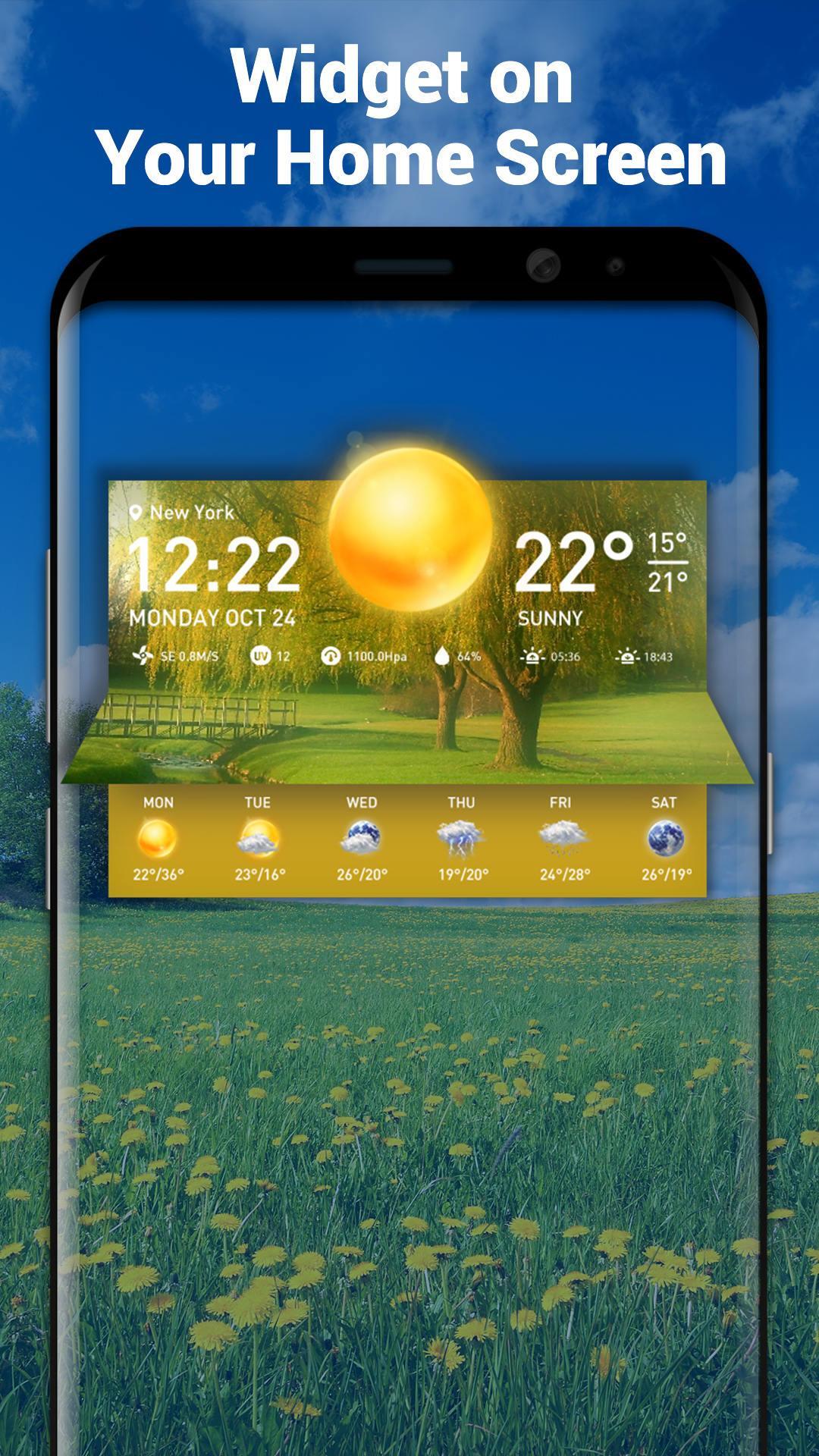 Temperature & Weather Forecast Widget