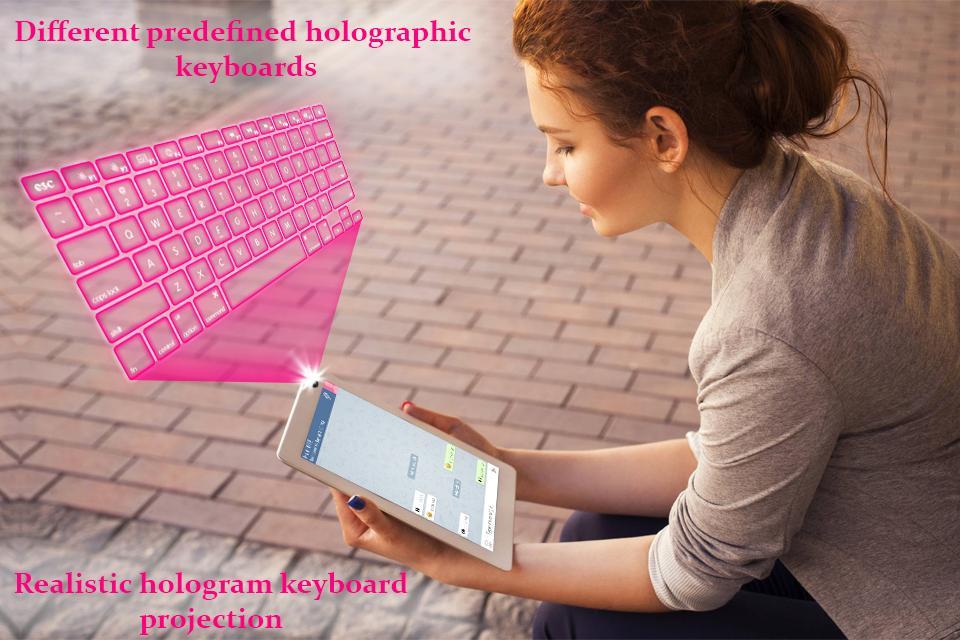 Hologram 3D Keyboard Prank