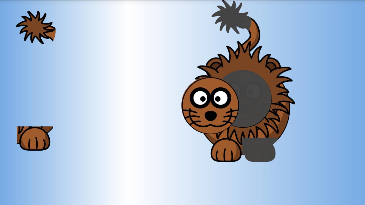 Cartoon animals baby puzzle