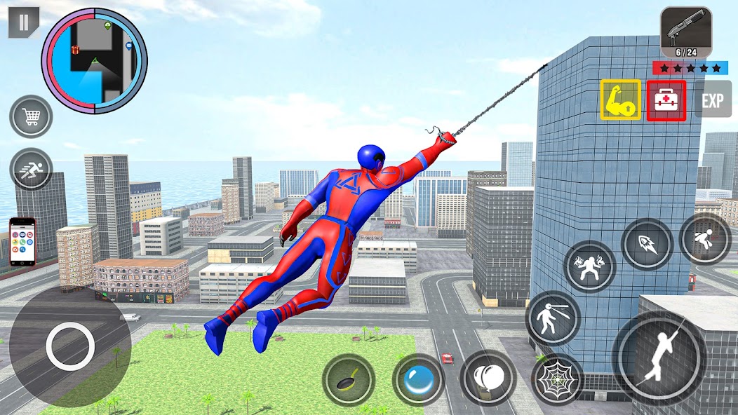 Spider Rope Action Game