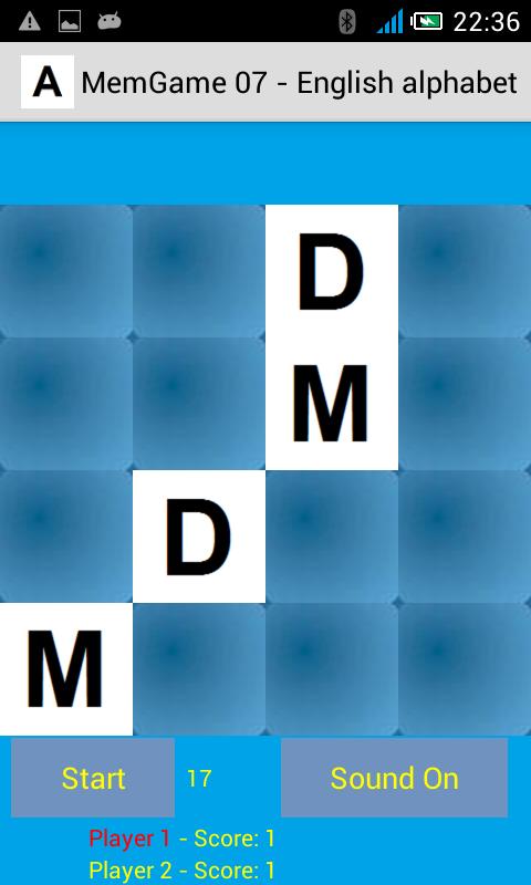 MemGame 07 - English alphabet