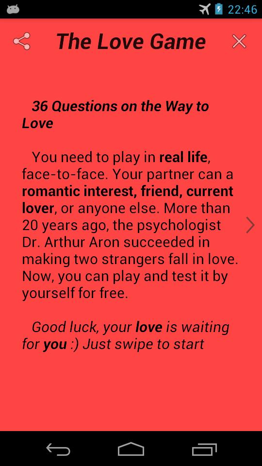 36 Questions - The Love Game