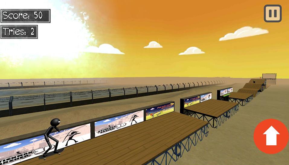 Stickman Extreme Skateboard