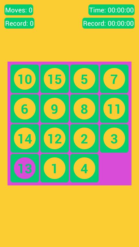 Number Fantasy Game 15-Puzzle