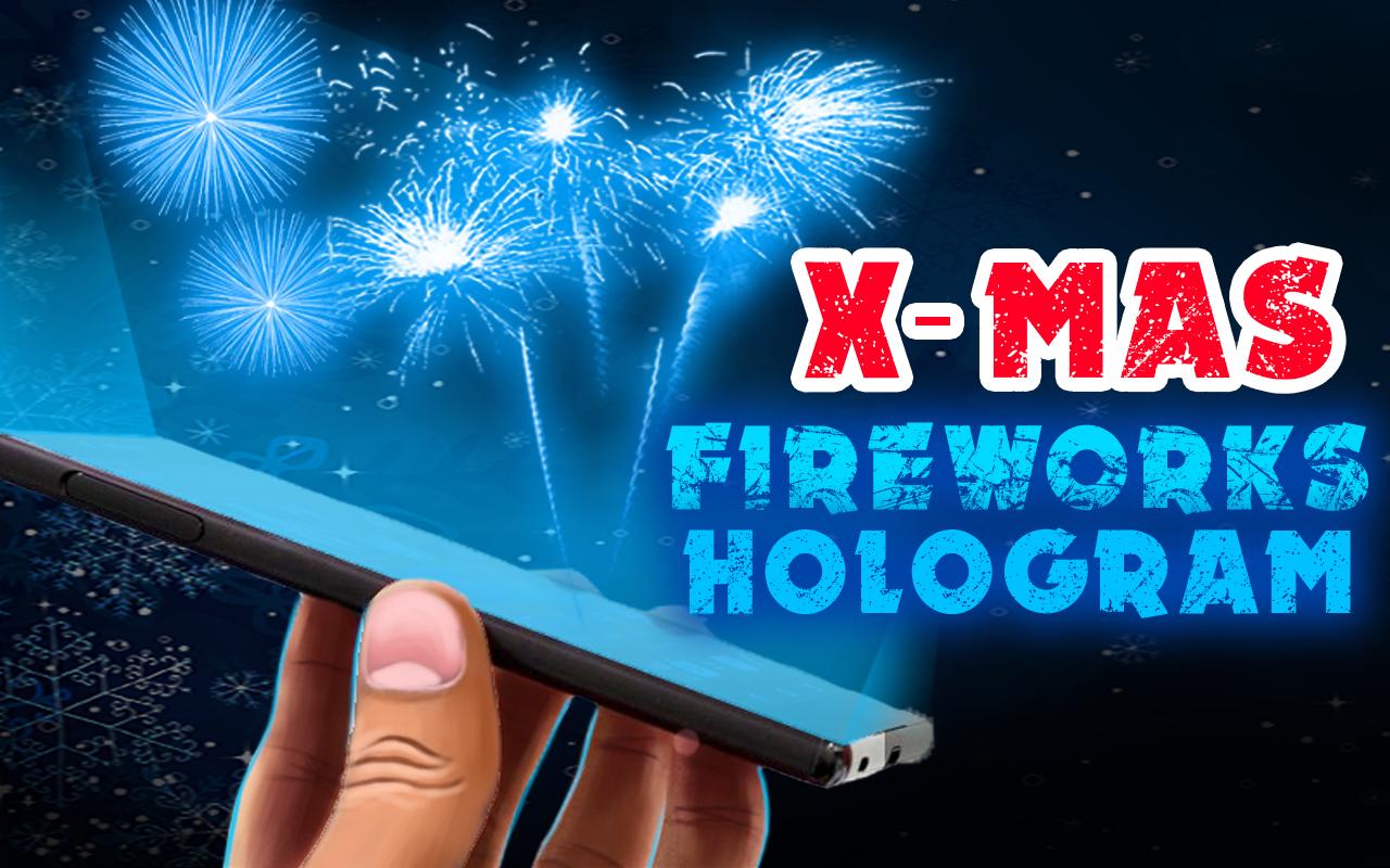 X-Mas Fireworks Hologram 3D