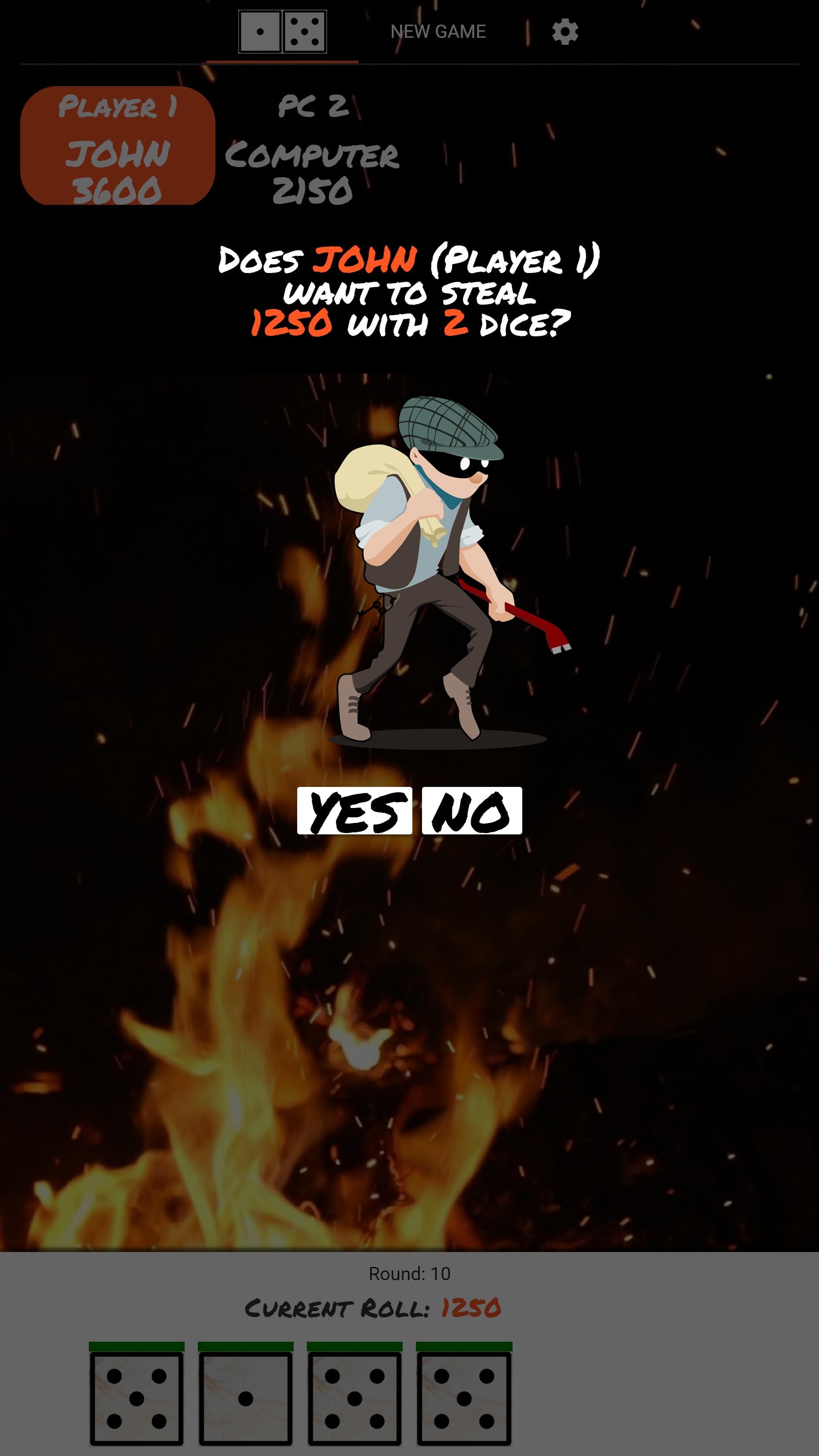 10000 - Hot Dice Game