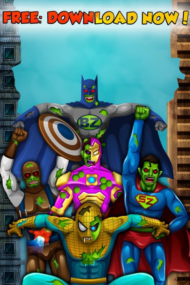 Zombie Superhero game for Kids