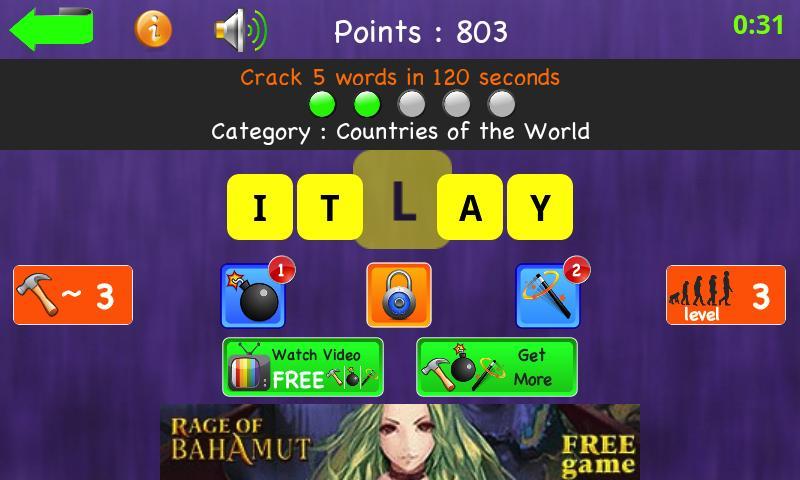 Unscramble Jumbled Words Games