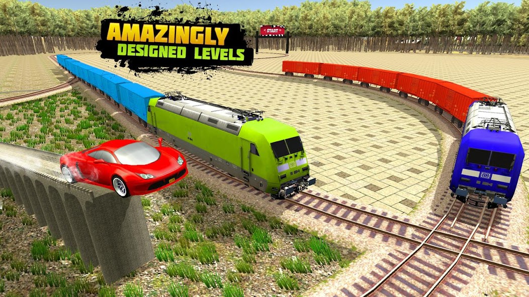 Train Racing 3d- Bus Vs Train