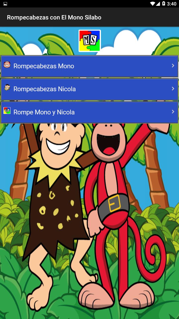 Rompecabezas con el Mono Silabo