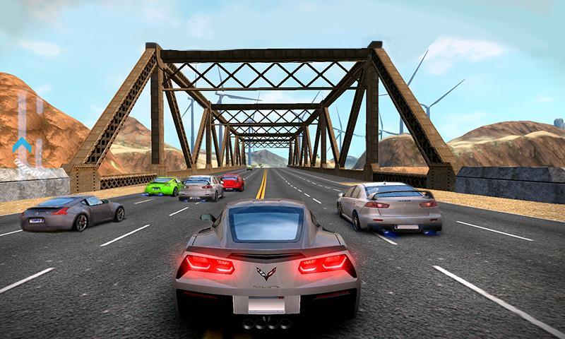 Racing in speed car