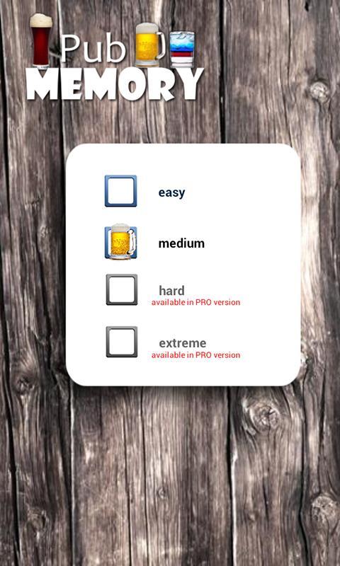 Pub Memory Game